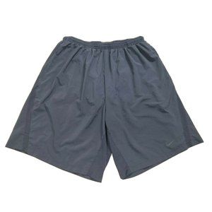 Nike Men's XL Gym Running Shorts Black Slash Pockets Lined Lightweight Sports